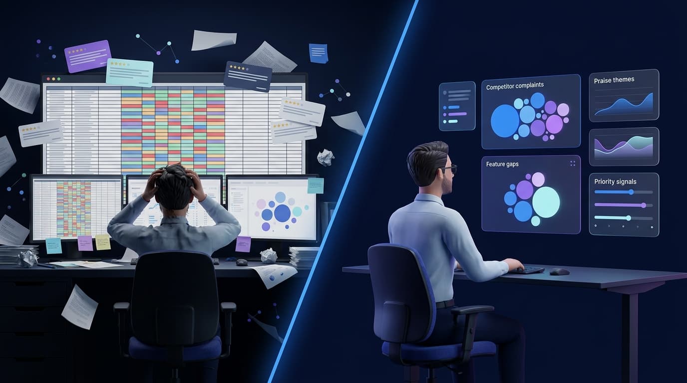 Amazon Competitor Analysis: VOC AI vs Spreadsheet Review Audits